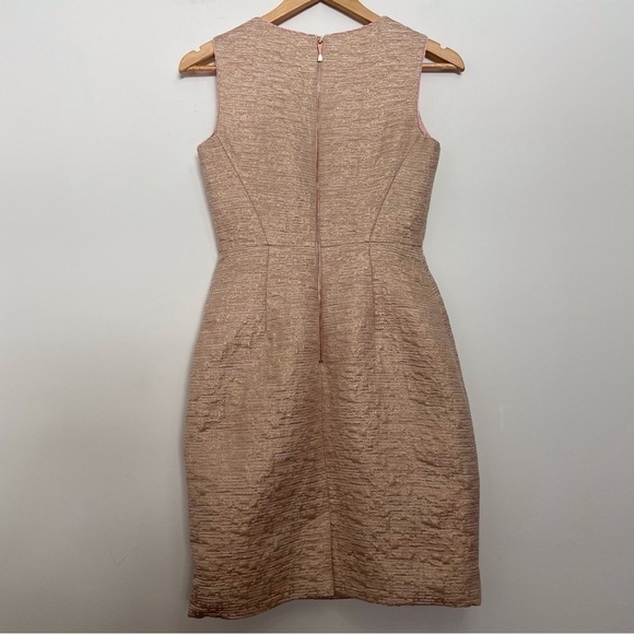 Kate spade dress powder pink gold bodycon luxury metallic contemporary barbie 2A - Picture 5 of 14